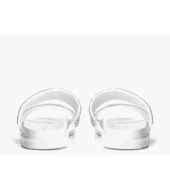 NEW NIB Boohoo Keira Caviar Bead Double Band White Sliders Slides Size 5UK, 7US - Picture 4 of 4